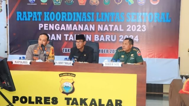 Kesiapan Pengamanan Natal 2023 Dan Tahun Baru 2024, Polres Takalar Gelar Rakor Lintas Sektoral