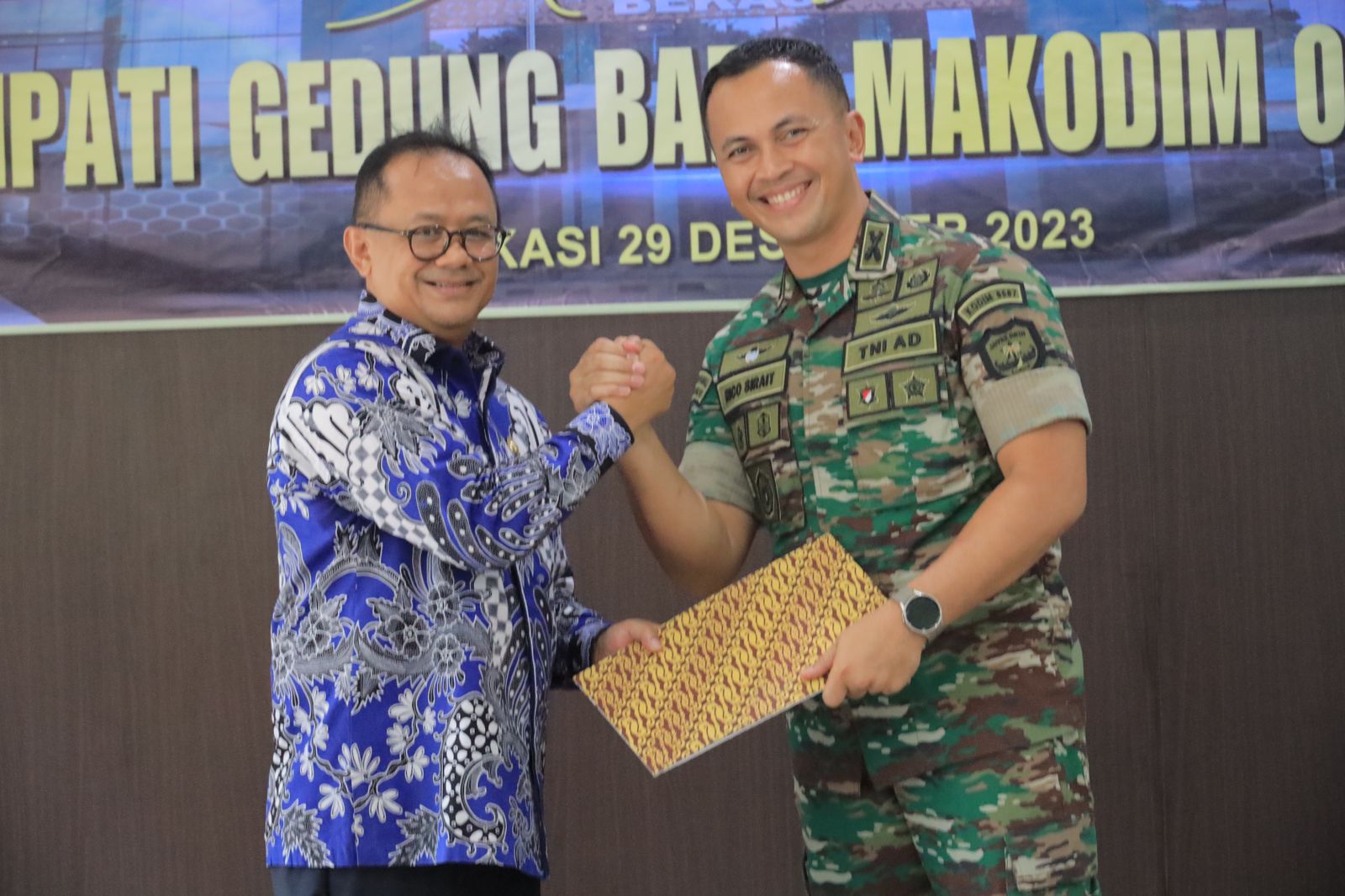 Pj. Wali Kota Bekasi Hadiri Tasyakuran Penggunaan Gedung Makodim 0507/Bekasi