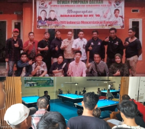 Perwakilan organisasi IWO Indonesia Kabupaten OKI, Masuk 16 Besar Dalam Kejuaraan Biliard Bupati Cup