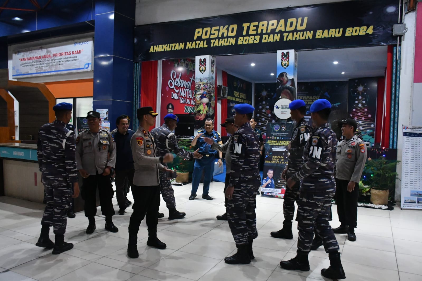 Prajurit Lanal Banjarmasin Laksanakan Patroli Jelang Pergantian Malam Tahun Baru