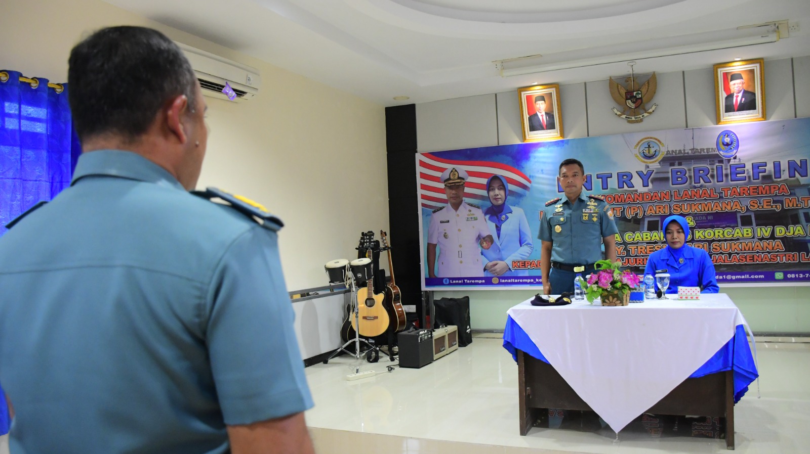 Entry Briefing Komandan Lanal Tarempa dan Ketua Cabang 3 Korcab IV DJA I