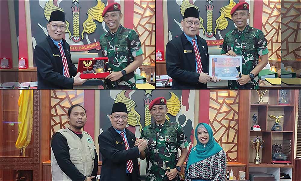 Awali Tahun 2024, Ketum PPWI Silahturahmi ke Dangrup-1 Kopassus