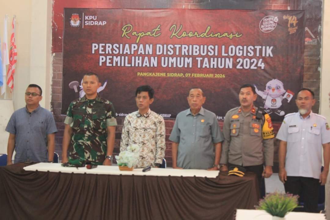 Hadiri Rakor Persiapan Pendistribusian Logistik Pemilu, Ini yang Disampaikan Wakapolres Sidrap