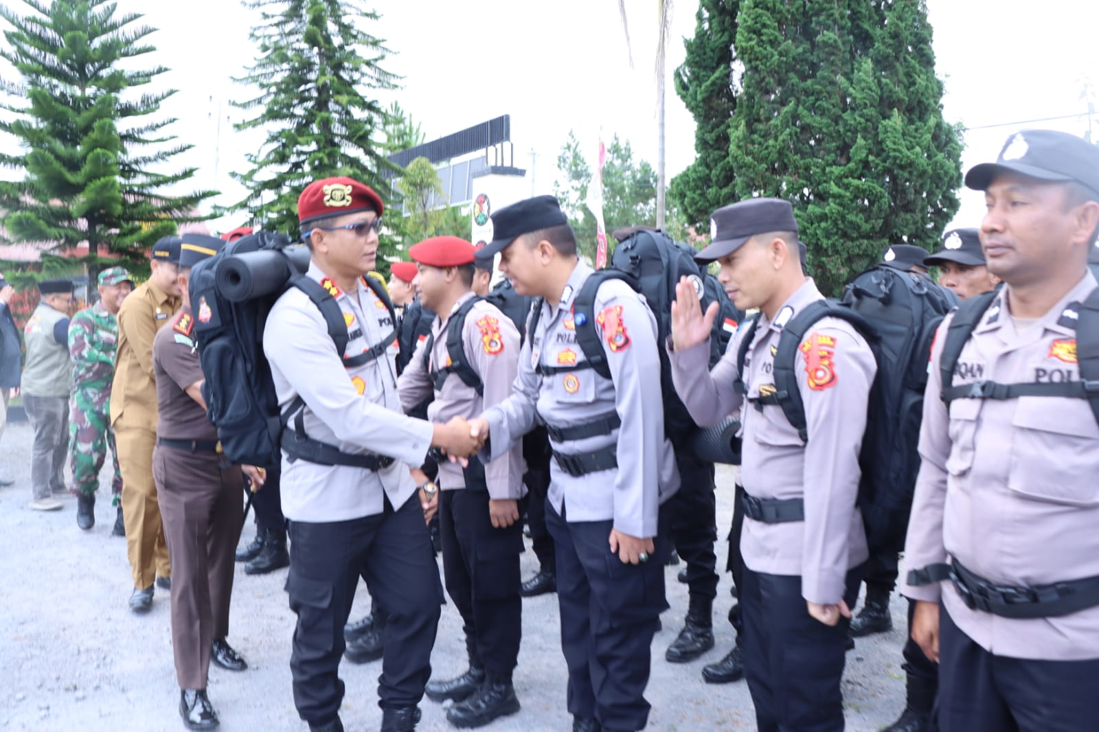 Polres Bener Meriah Gelar Apel Keberangkatan Personel PAM TPS Pemilu 2024