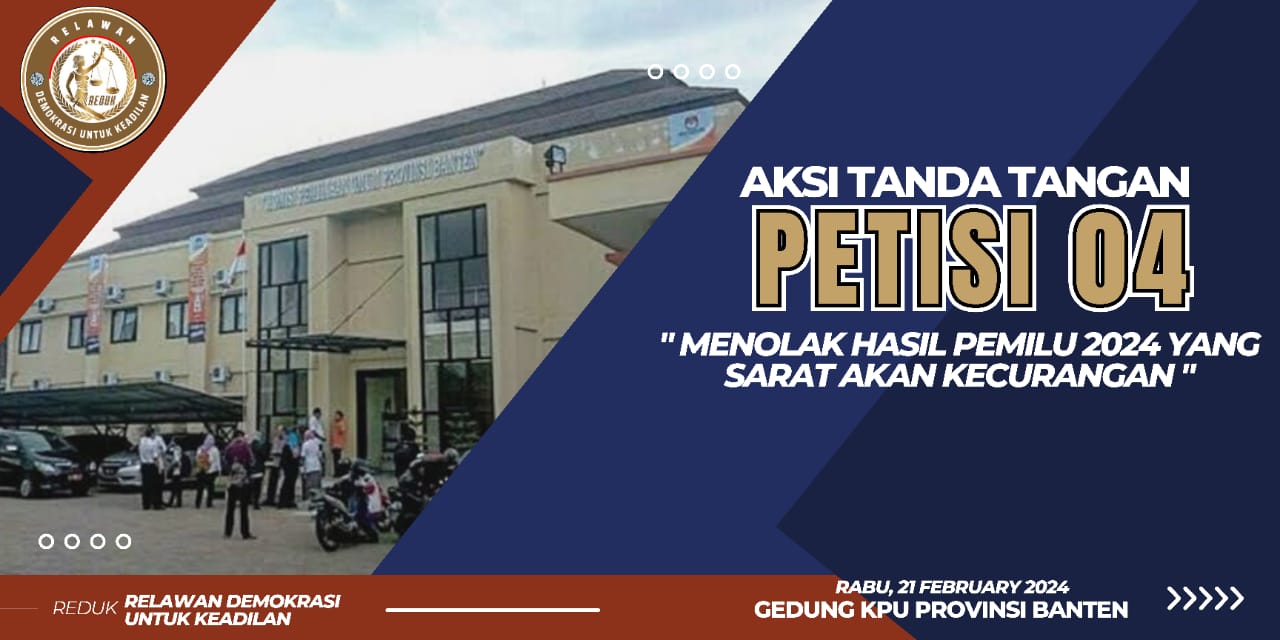 REDUK BANTEN sepakati Aksi Simbolik Penyegelan Kantor KPU RI Di Kantor KPU LEBAK