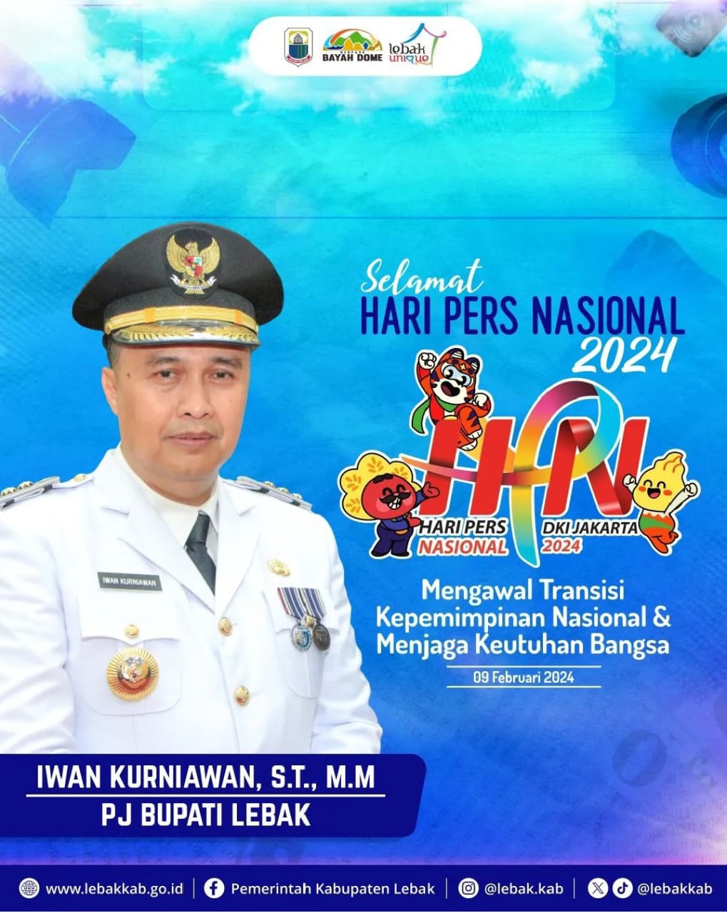 Pemerintah Kabupaten Lebak Mengucapkan Selamat Hari Pers Nasional Tahun 2024