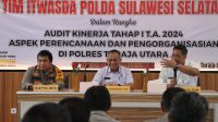 Polres Toraja Utara Terima Kunjungan Tim Audit Kinerja Itwasda Polda Sulsel Tahap I 2024