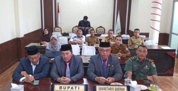 Pj. Bupati Bener Meriah Drs Haili Yoga M. Si Ikuti Rakor Pengendalian Inflasi Dengan Mendagri