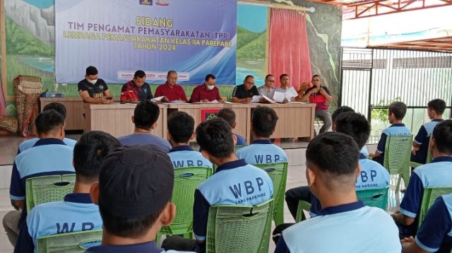 Sebagai Pemenuhan Hak WBP, Lapas Parepare Kembali Menggelar Sidang TPP di Bulan Ramadhan