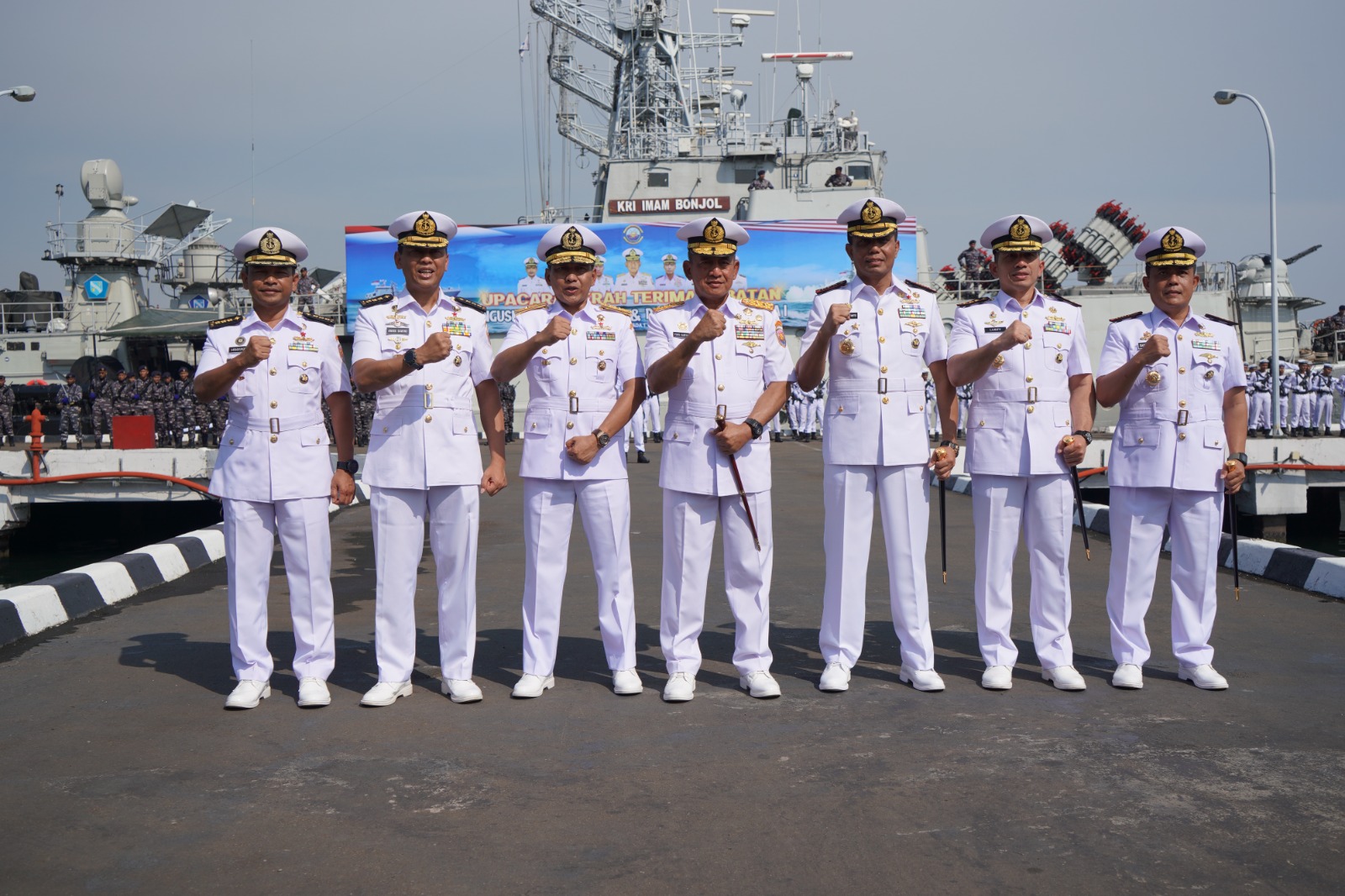 DANLANTAMAL III JAKARTA HADIRI UPACARA SERTIJAB DANGUSKAMLA, DANSATKOR DAN DANSATBAN KOARMADA I