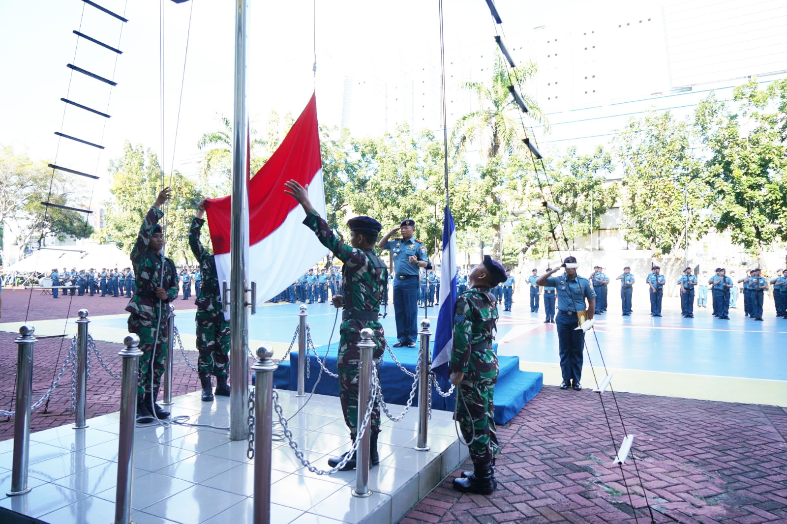 LANTAMAL III JAKARTA LAKSANAKAN APEL GABUNGAN DAN UPACARA BENDERA