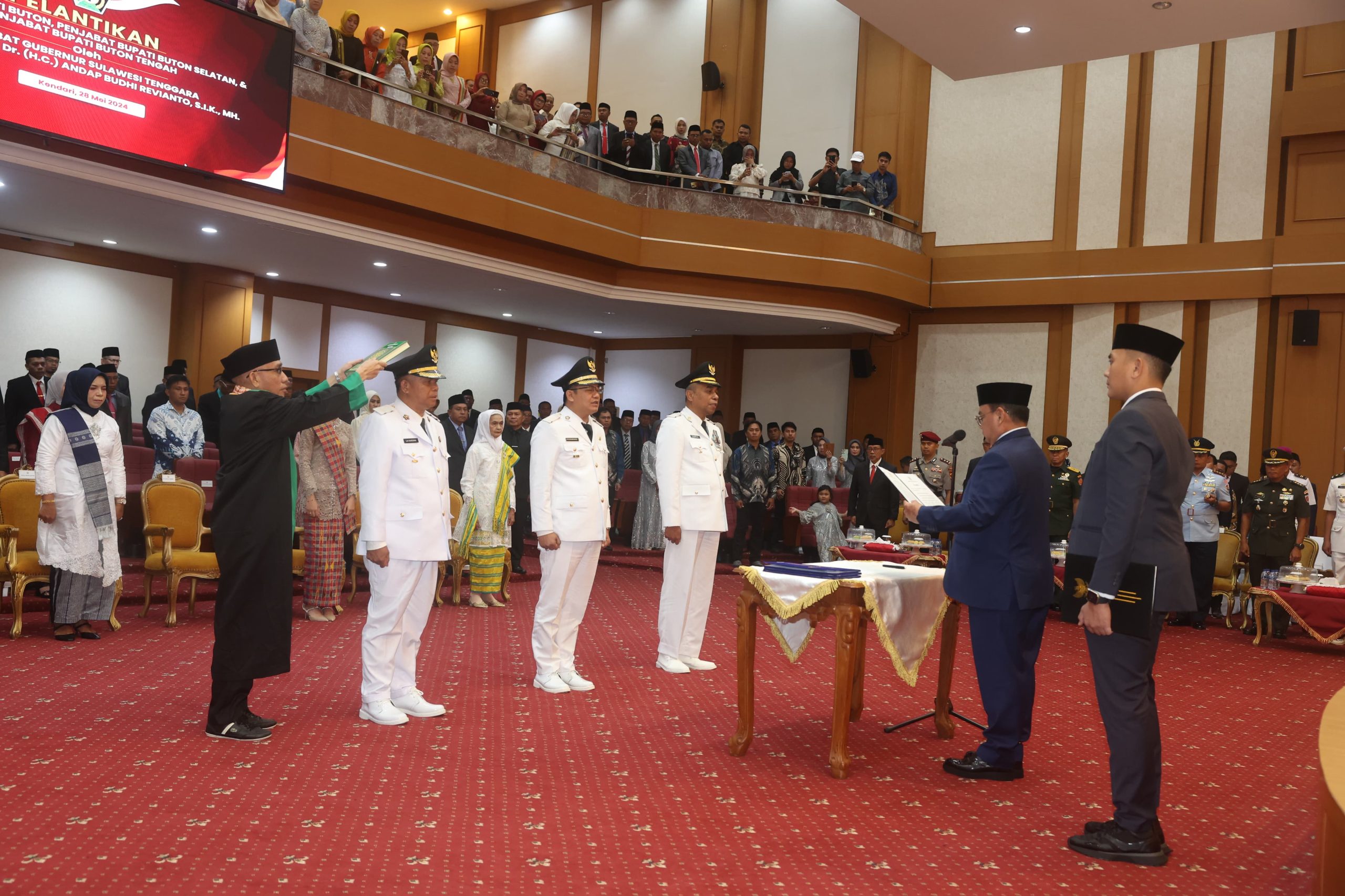 Pj Gubernur Andap Budi Rivanto, Kembali Lantik Tiga Pejabat Bupati di Provinsi Sulawesi Tenggara