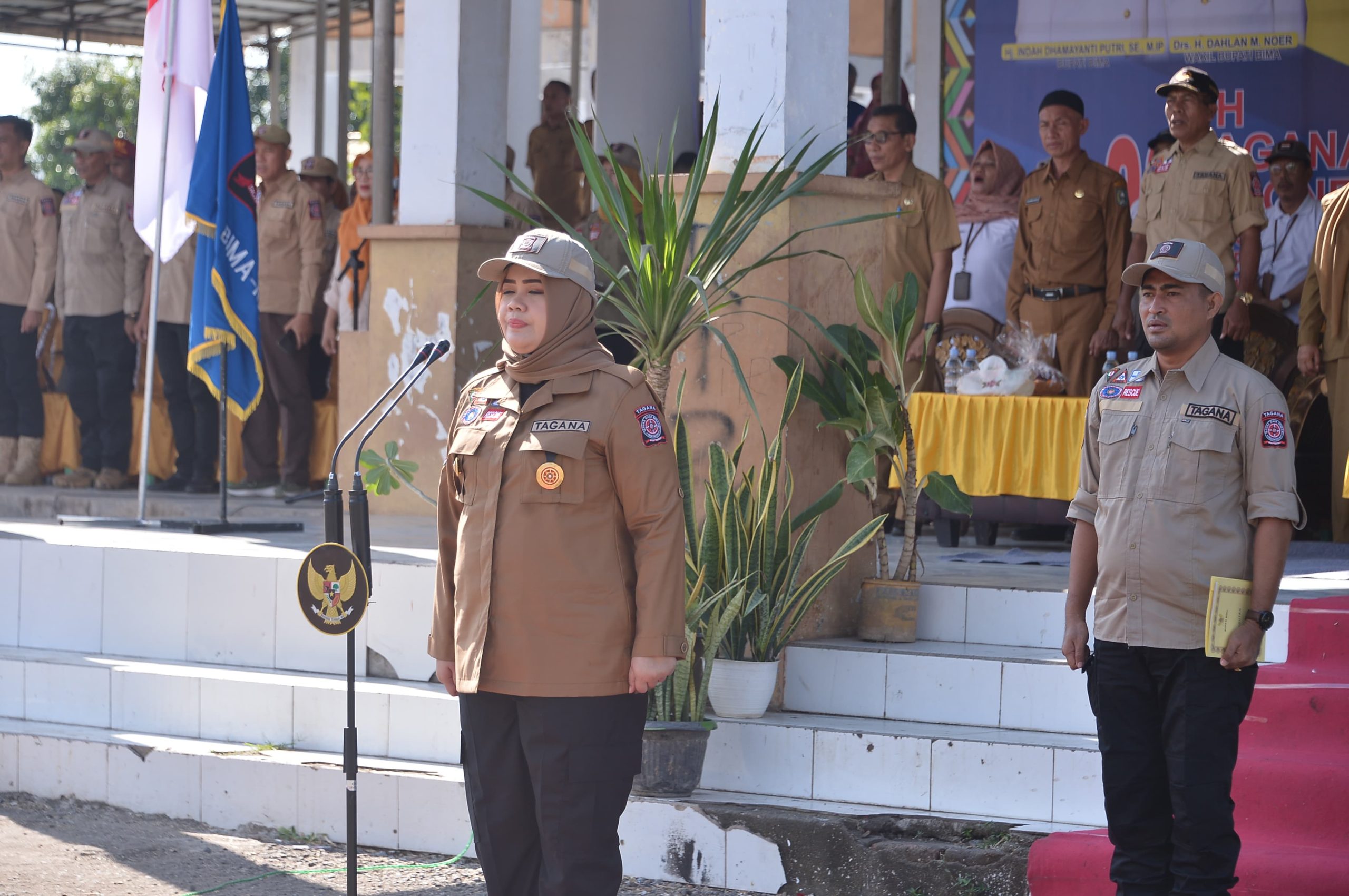 Bupati Bima IDP Pimpin Apel HUT TAGANA Tingkat NTB