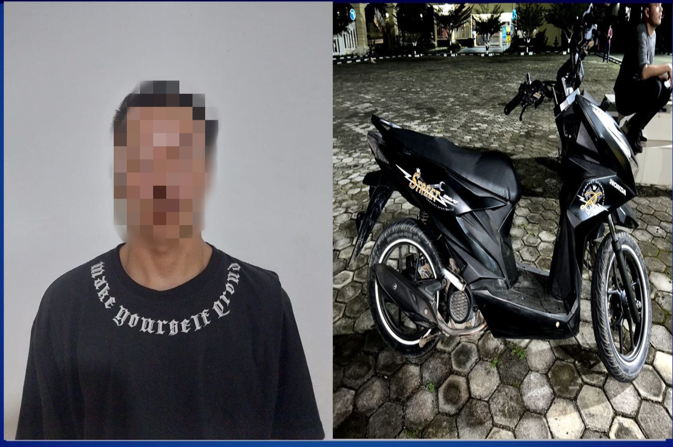 Terduga Pencuri Motor Beat Diparkiran RM Sejahtera Ditangkap Polisi