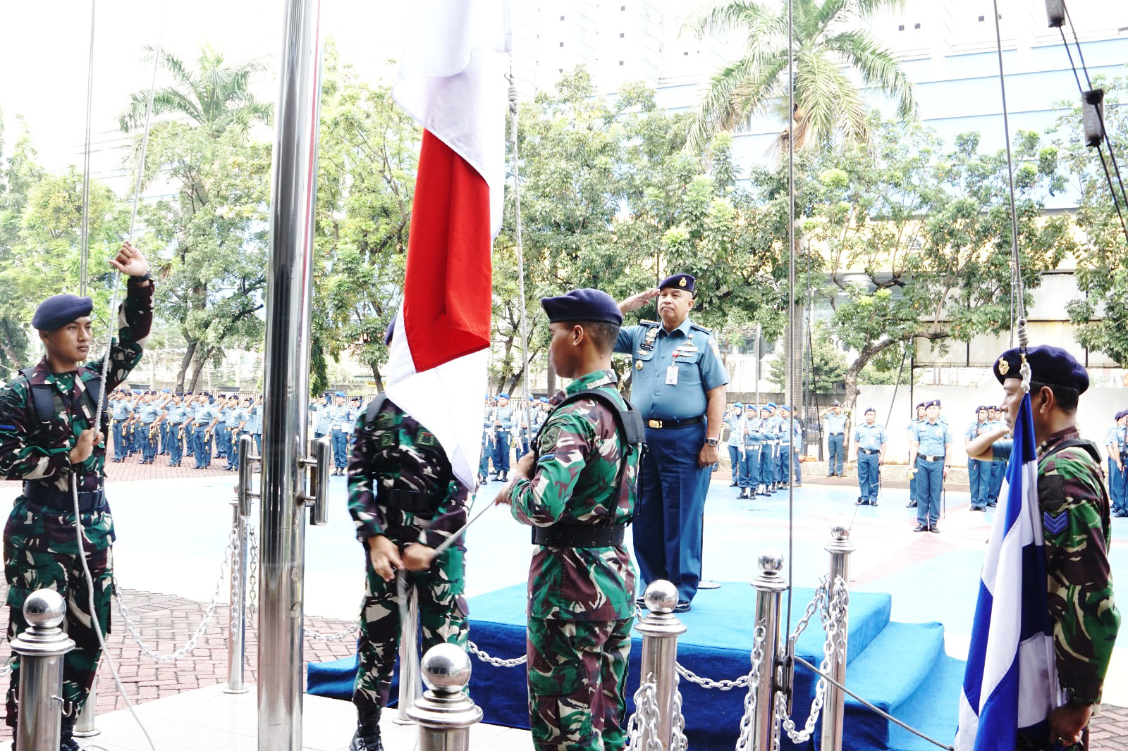 LANTAMAL III JAKARTA LAKSANAKAN APEL GABUNGAN DAN UPACARA BENDERA