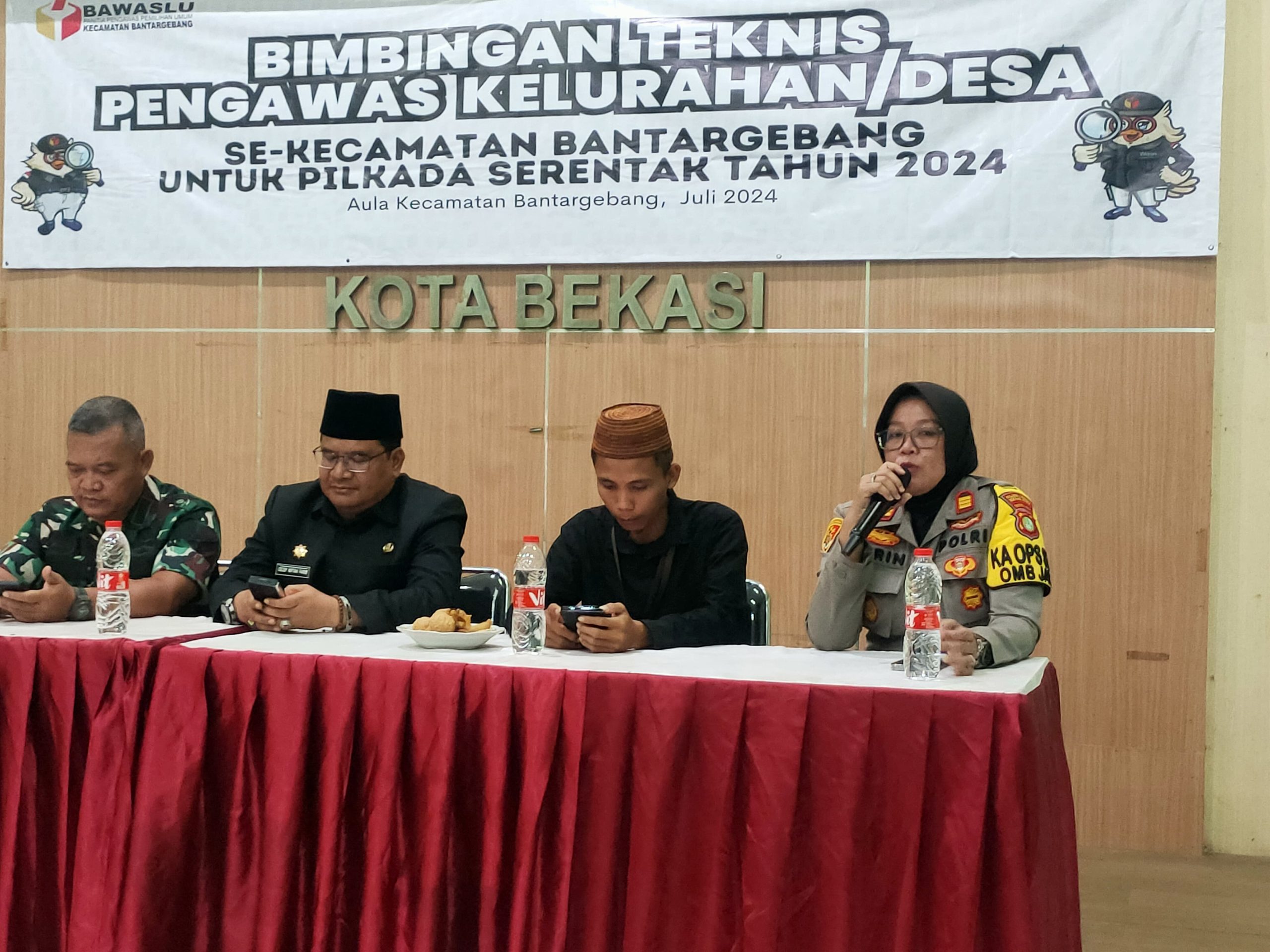 Kegiatan Pembukaan Bimbingan Teknis Pengawas Kelurahan/Desa Se-Kecamatan Bantargebang, Kota Bekasi