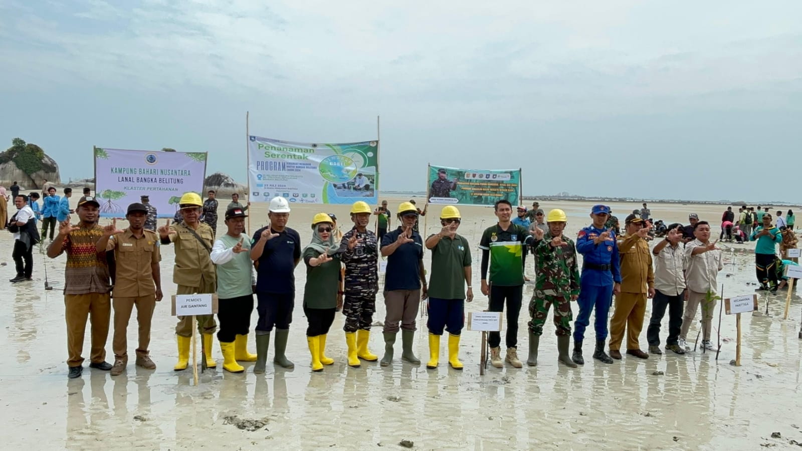 JAJARAN LANTAMAL III JAKARTA, LANAL BANGKA BELITUNG LAKSANAKAN PROGRAM CLUSTER PERTAHANAN KAMPUNG BAHARI NASIONAL