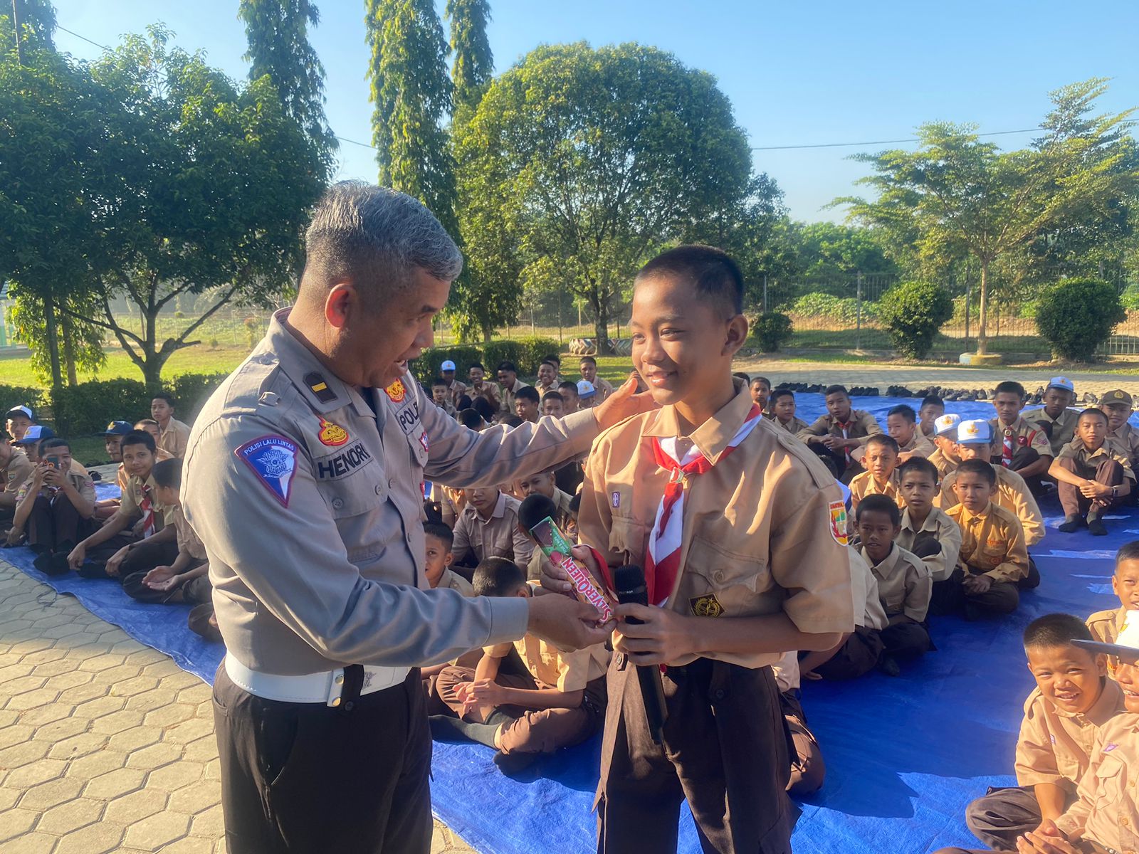 Berikan Tata tertib Berlalulintas, Satlantas Polres PALI Gelar Police Goes To School.