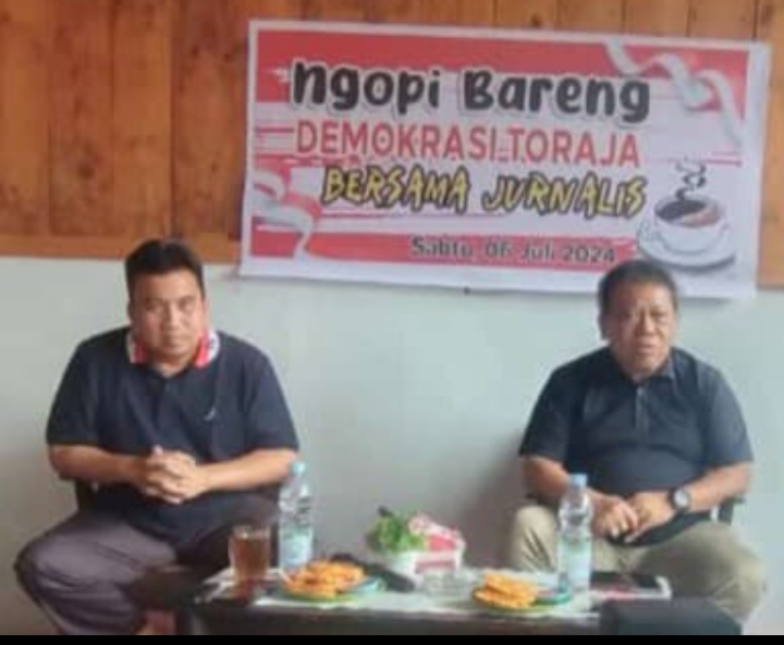 Gelar Ngopi Bareng Demokrasi Toraja, Kapolres Toraja Utara : Wartawan Sudah Sadar Kontrol Sosial