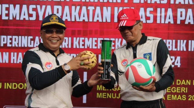 Dalam Rangka Menyambut Peringatan HUT RI Ke- 79 Th Dan Hari Pengayoman Ke-79 Th 2024,Kepala Lapas IIA Parepare Buka Pertandingan Olah Raga