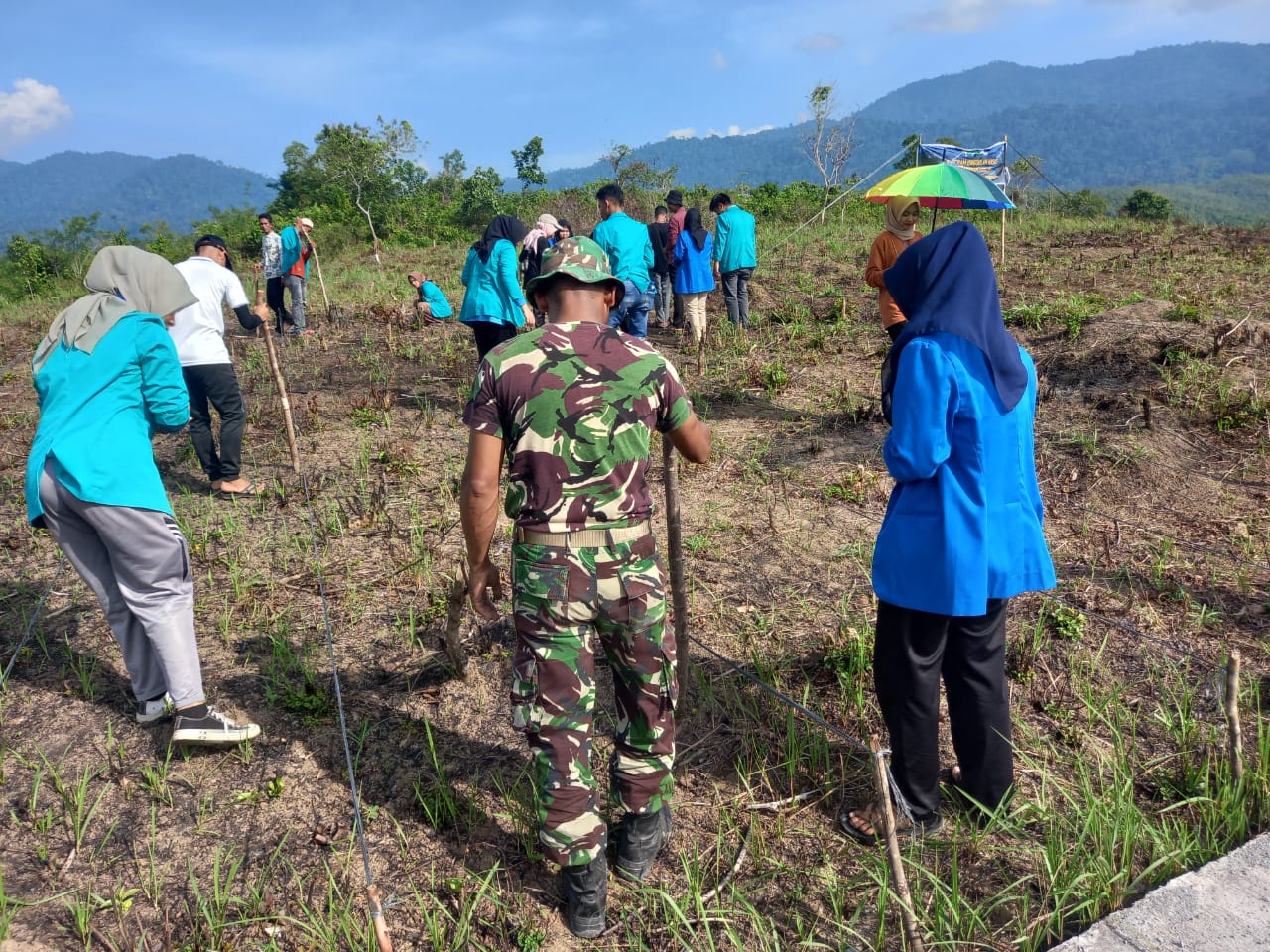 Satgas TMMD Kodim 0119/BM Wujudkan Ketahanan Pangan Bersama Mahasiswa