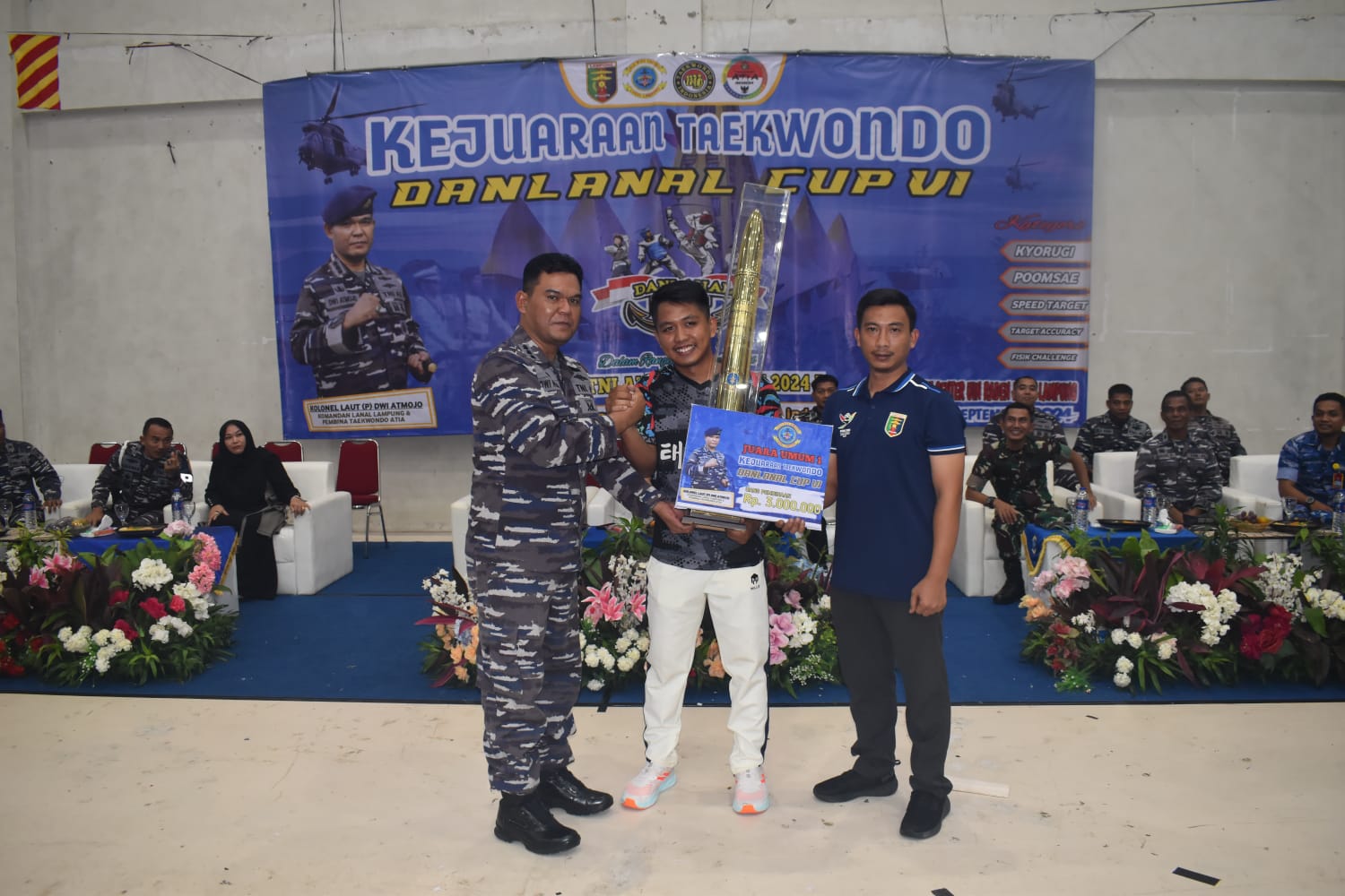 DANLANAL LAMPUNG RESMI TUTUP KEJUARAAN TAEKWONDO SE-PROVINSI LAMPUNG “DANLANAL CUP VI TAHUN 2024”