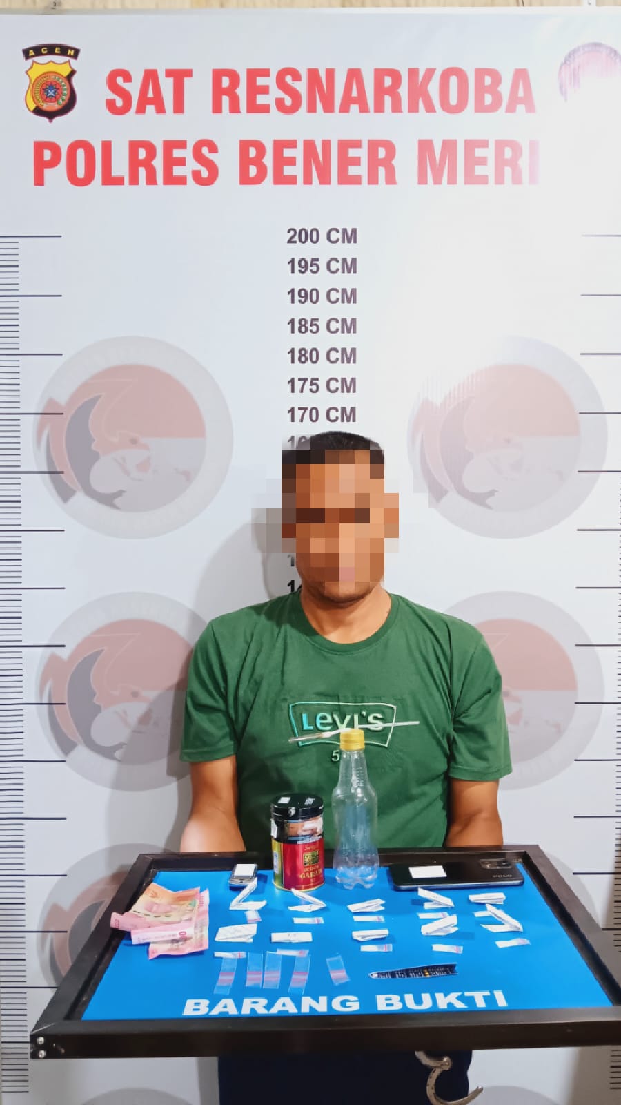 Satres Narkoba Polres Bener Meriah Kembali Amankan Satu Orang Diduga Pengedar Narkotika Jenis Sabu.