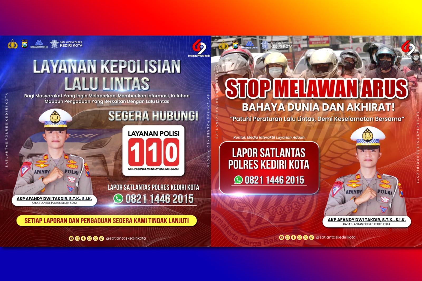 Ini Nomor Pengaduan Lalu Lintas Satlantas Polres Kediri Kota, Catat !