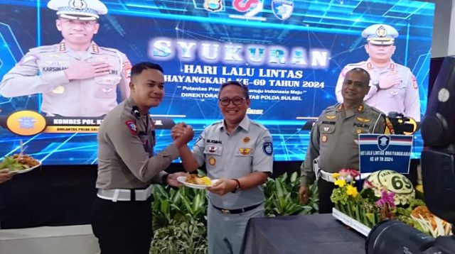 HUT Hari Lalulintas Bhayangkara ke-69 Th, Ditlantas Polda Sulsel Ikuti Syukuran Serentak Secara Virtual