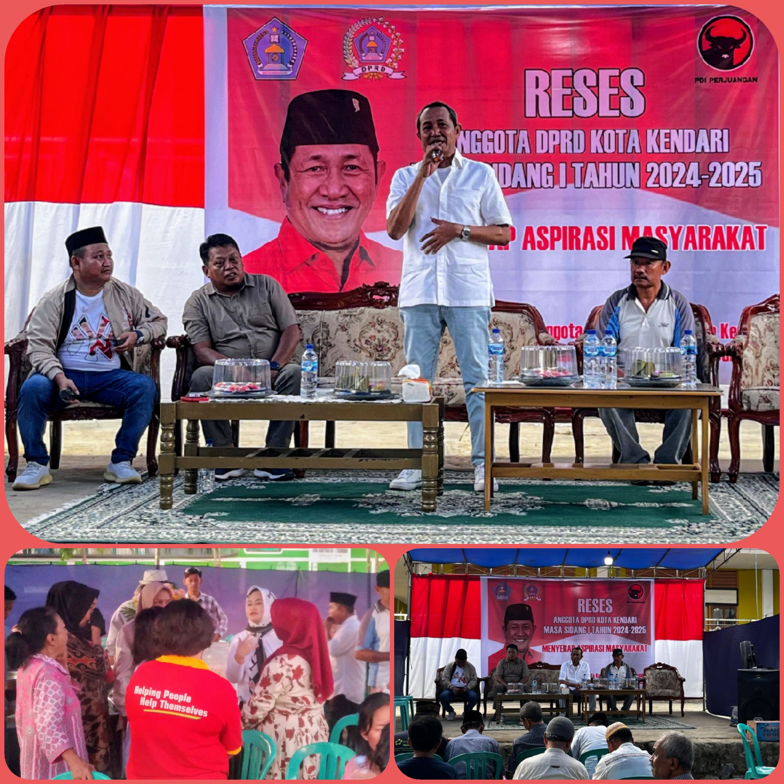 Antusiasme Masyarakat Kemaraya Sambut Kedatangan H Ishak Ismail Anggota DPRD Kota Kendari Bersama Isteri Dalam Rangka Kegiatan Reses Masa Sidang Pertama dan Perdana Tahun 2024 