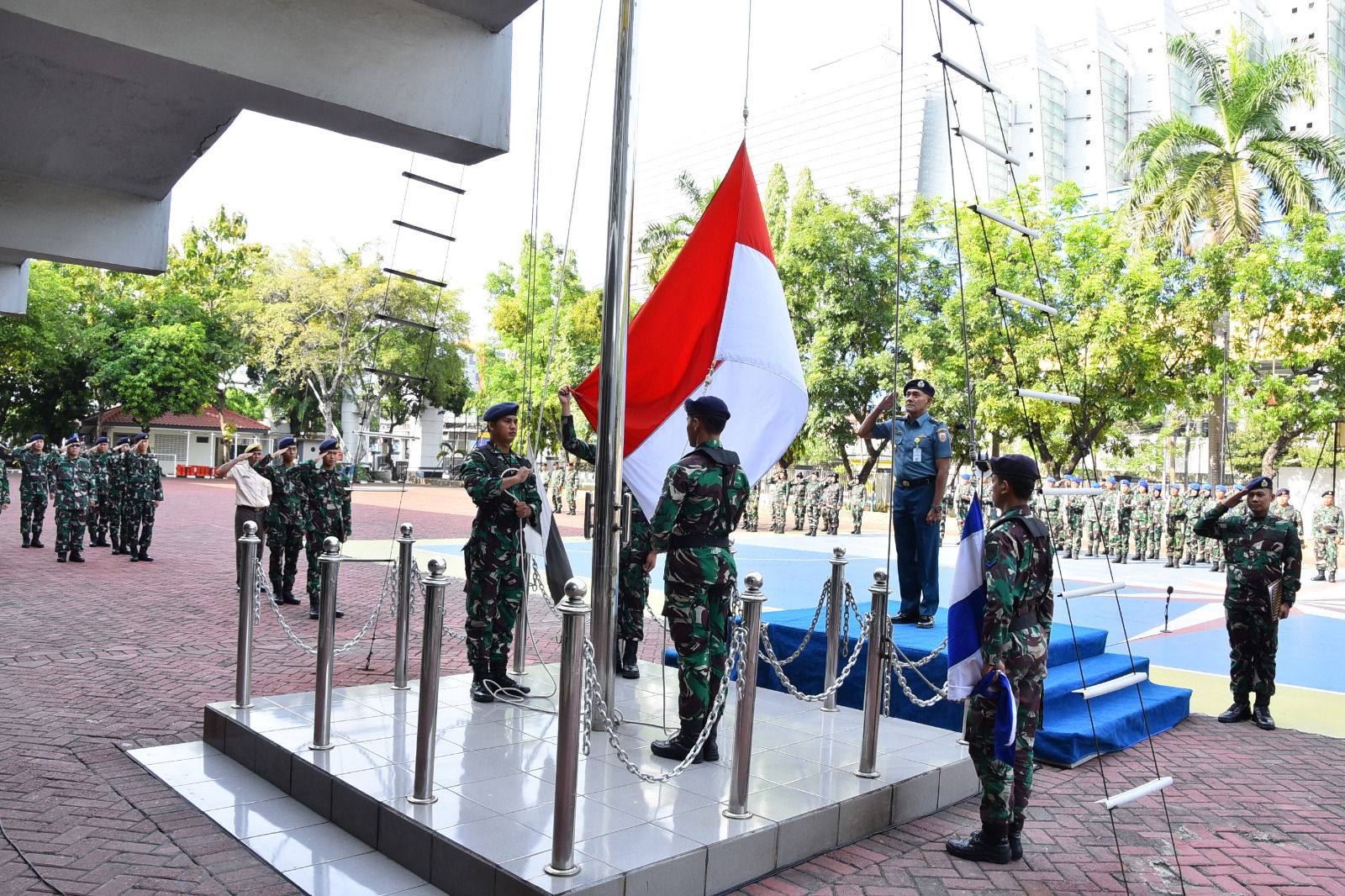 LANTAMAL III JAKARTA LAKSANAKAN APEL GABUNGAN DAN UPACARA BENDERA