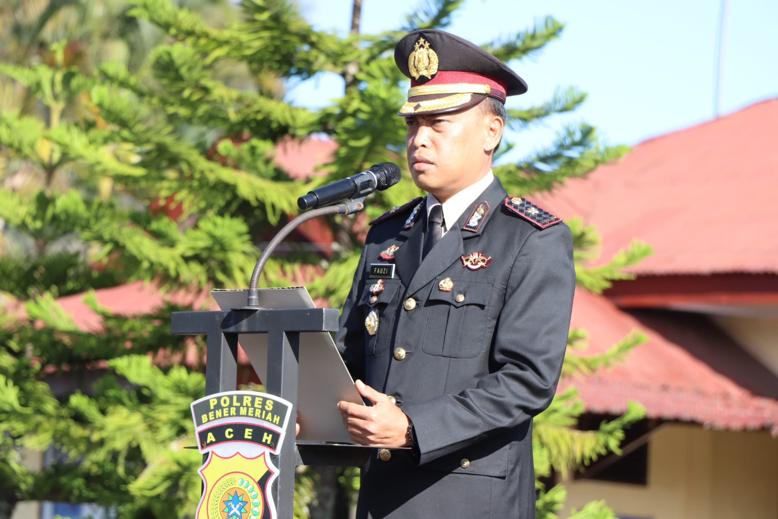 Polres Bener Meriah Menggelar Upacara Bendera Merah Putih dalam Rangka Hari Sumpah Pemuda ke-96 Tahun 2024