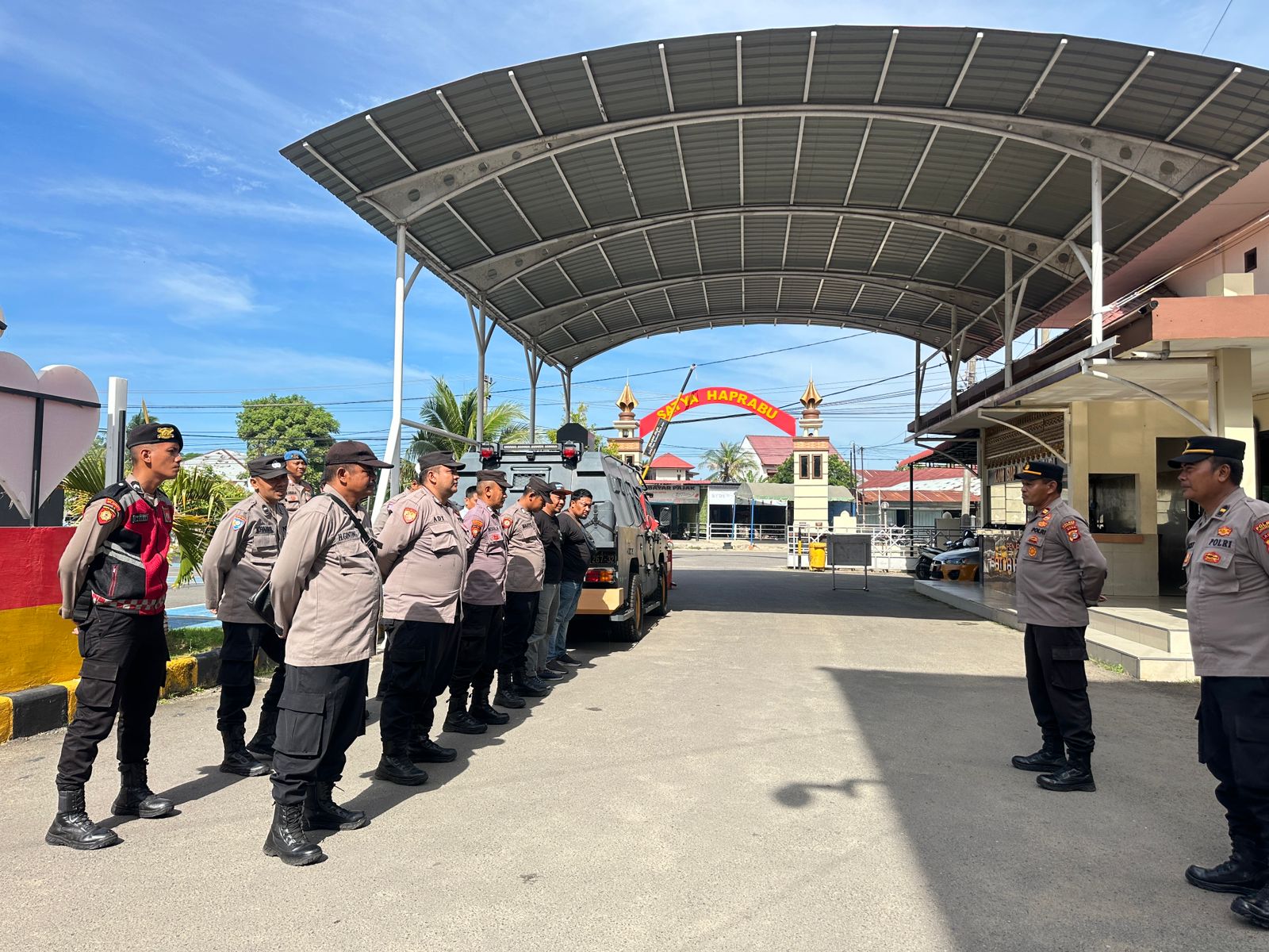 Polres Lhokseumawe Amankan Kampanye Paslon Walikota Lhokseumawe dan Wakil Walikota di Hagus Selatan