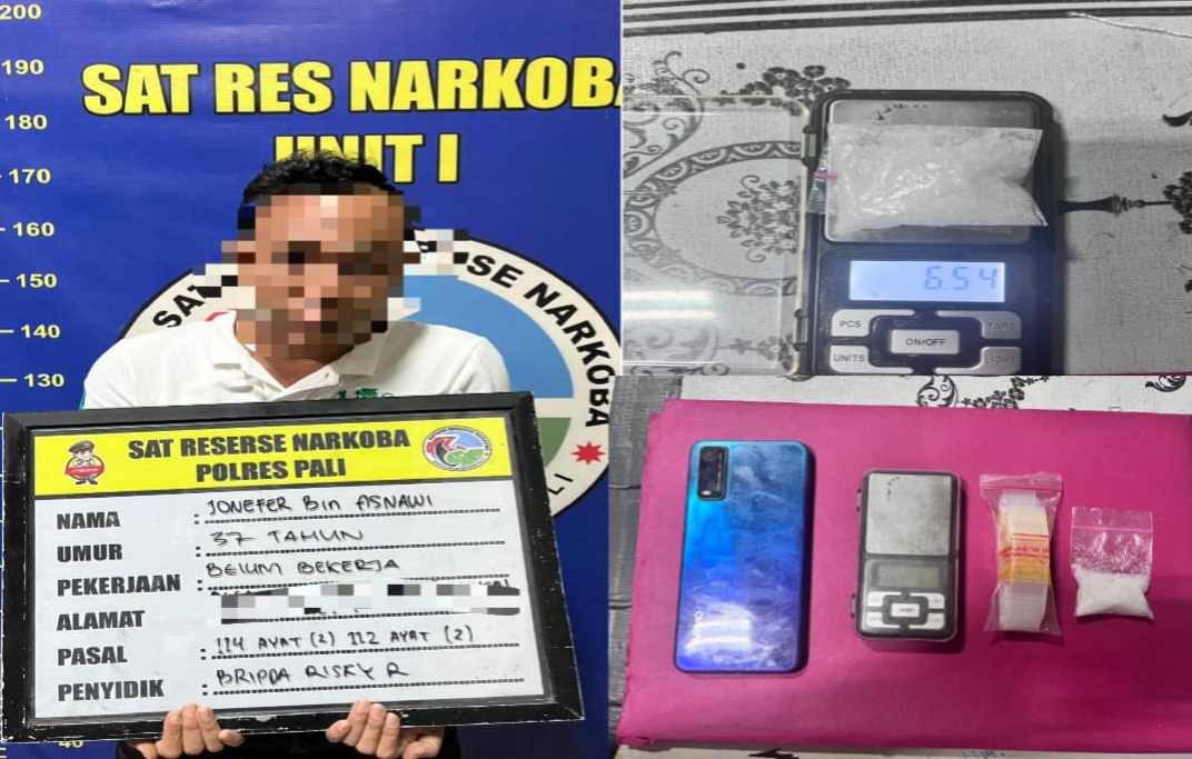 Terduga Penjual Narkoba, Warga Penukal Utara Diringkus Satresnarkoba Polres PALI