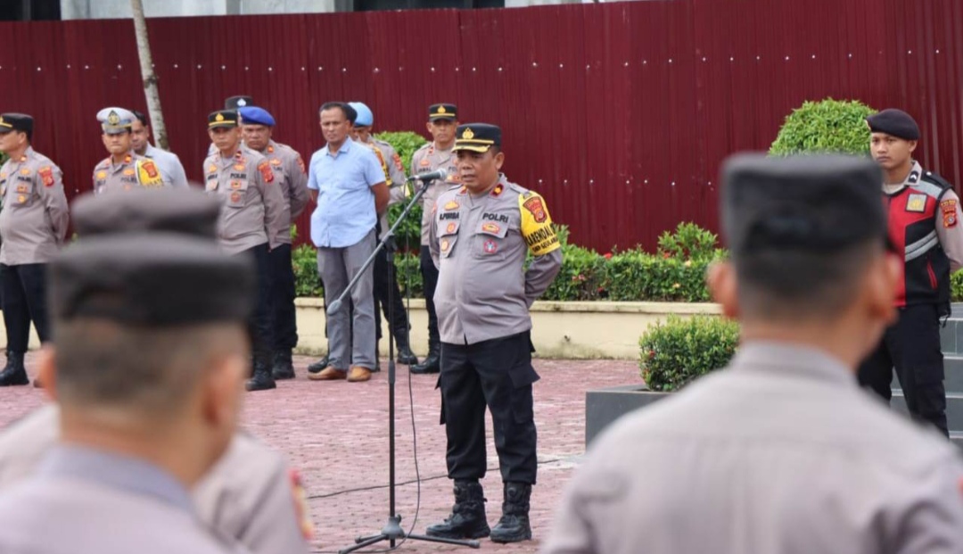 Polres Aceh Timur Gelar Apel Siaga Satu Jelang Pelantikan Presiden