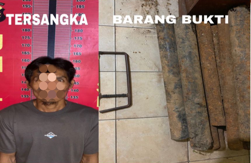 Polsek Talang Ubi Ungkap Kasus Terduga Pencurian Pipa Pertamina 