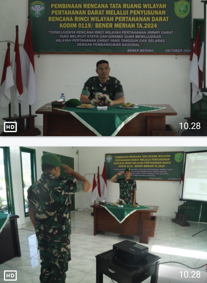 Komando Distrik Militer 0119/BM Mengelar RT/RW Pertahanan Darat