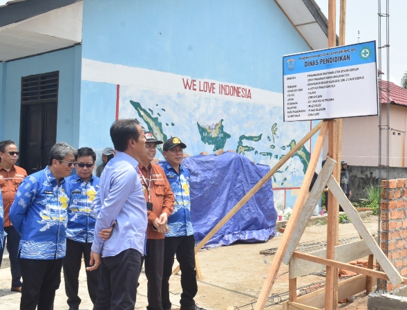 Pj. Bupati OKI Cek Progres Pembangunan Sejumlah Sekolah