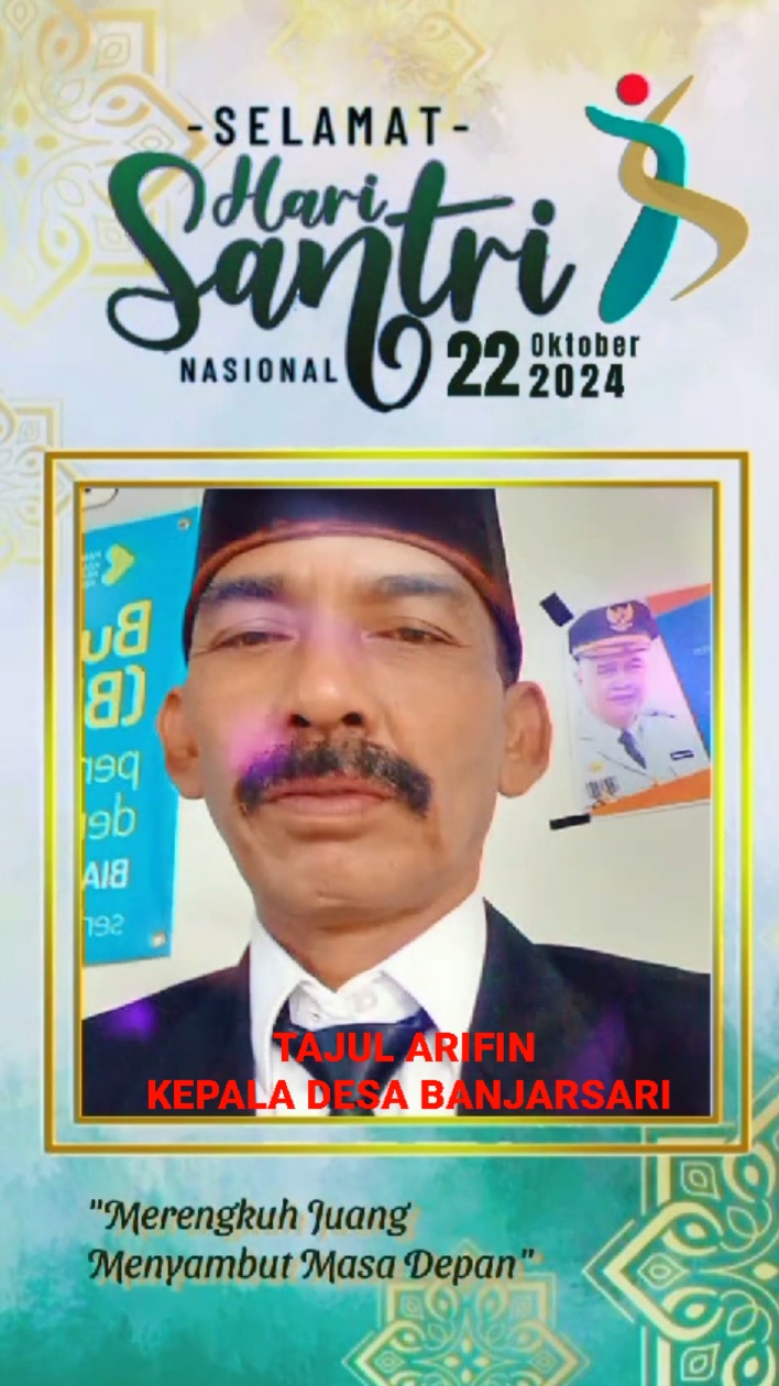 Tajul Arifin Mengucapkan Selamat Hari Santri Nasional