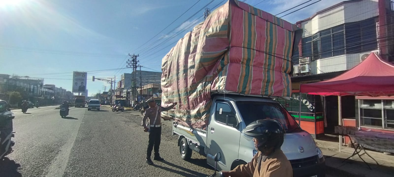 Bahayakan Pengguna Jalan, Polantas Lhokseumawe Tindak Angkutan ODOL