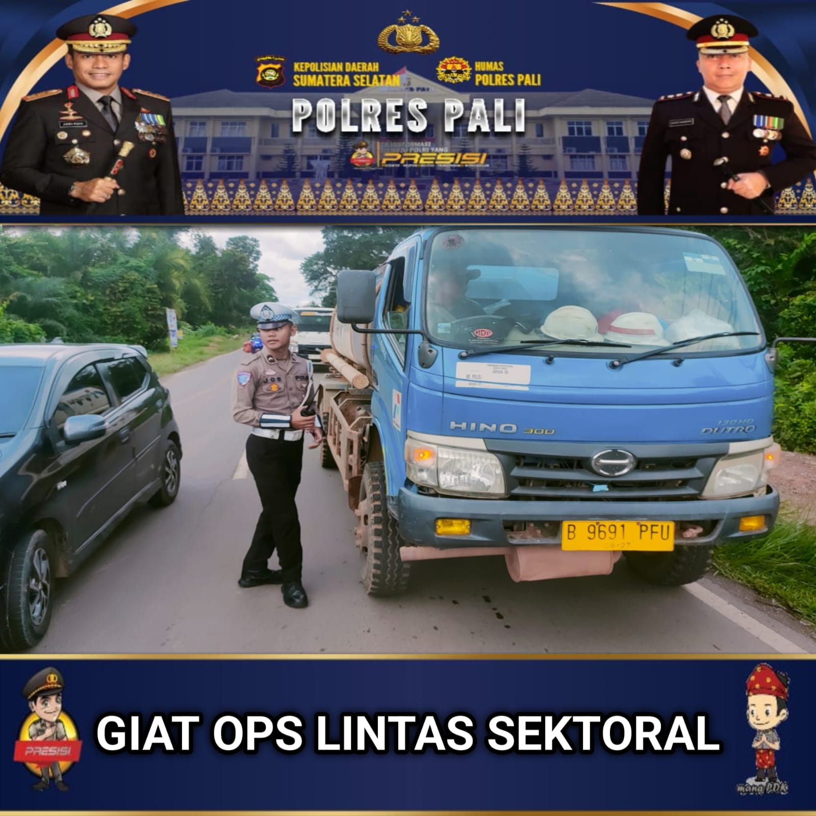 Kasat Lantas Polres PALI Pimpin Langsung Operasi di Jalan Lintas 