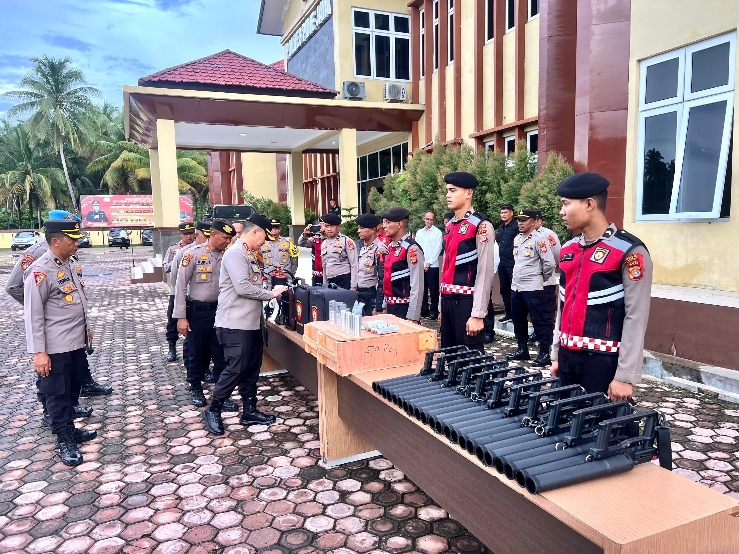 Polres Pidie Jaya Siagakan Peleton Power On Hand untuk Kawal Pilkada 2024