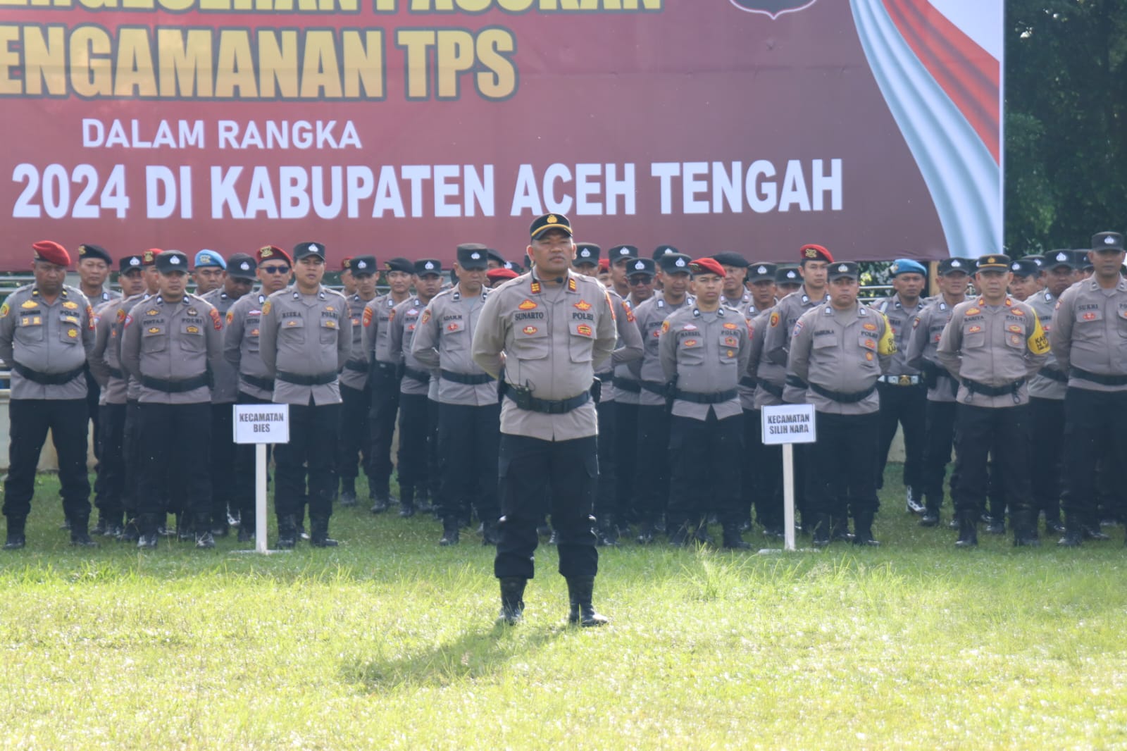 Pimpin Apel Pergeseran Pasukan Pengamanan TPS, Ini Sejumlah Penekanan Kapolres Aceh Tengah Pada Personel