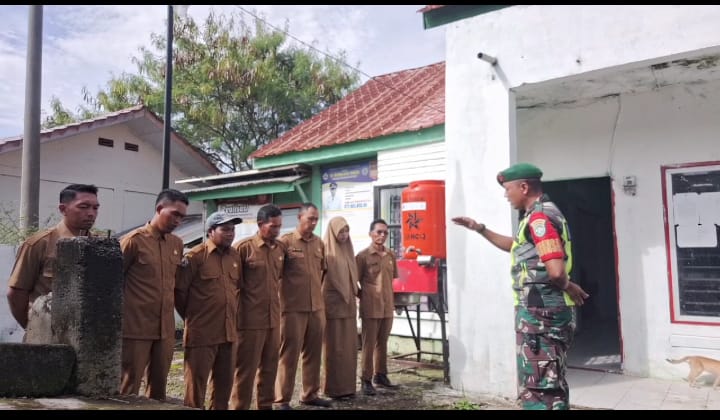 Apel Pagi Bersama, Babinsa Koramil 01/Bandar Sampaikan Point Penting Kepada Aparatur Desa