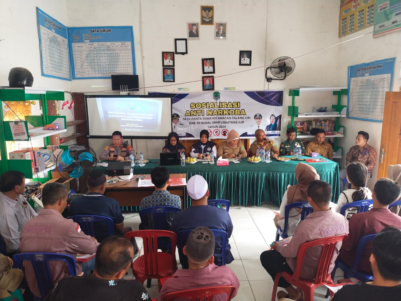 Polres PALI Bersama BNN, Gelar Sosialisasi Anti Narkoba di Desa Pantadewa