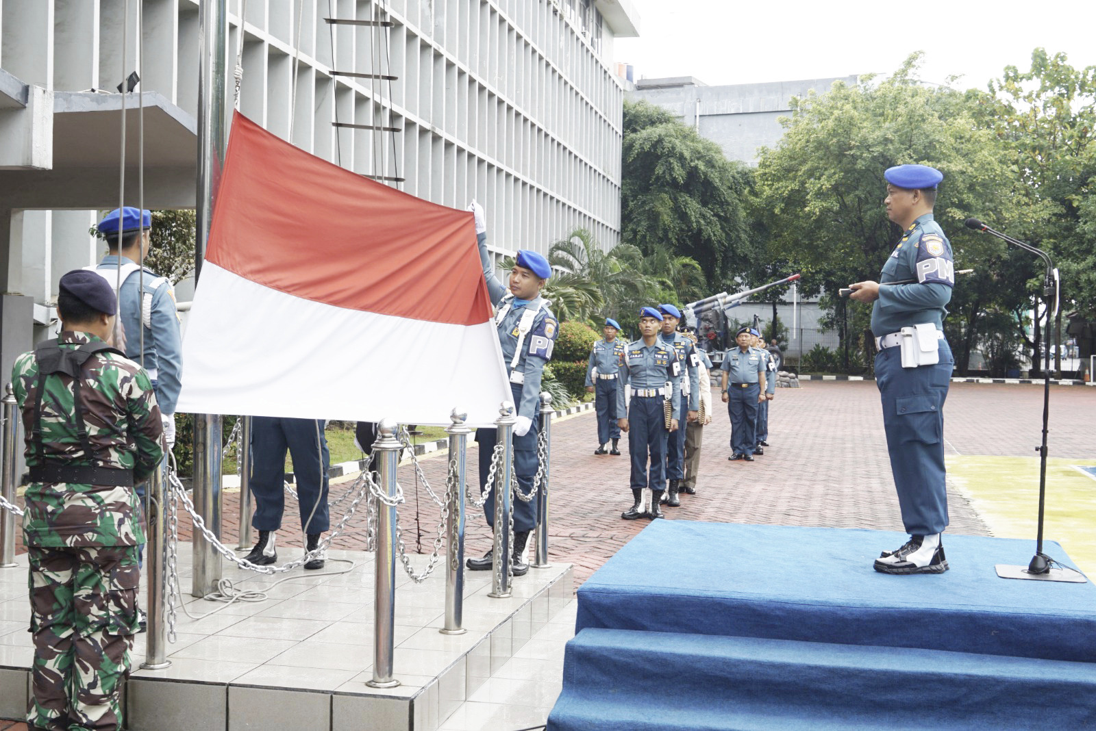 LANTAMAL III JAKARTA LAKSANAKAN APEL GABUNGAN DAN UPACARA BENDERA