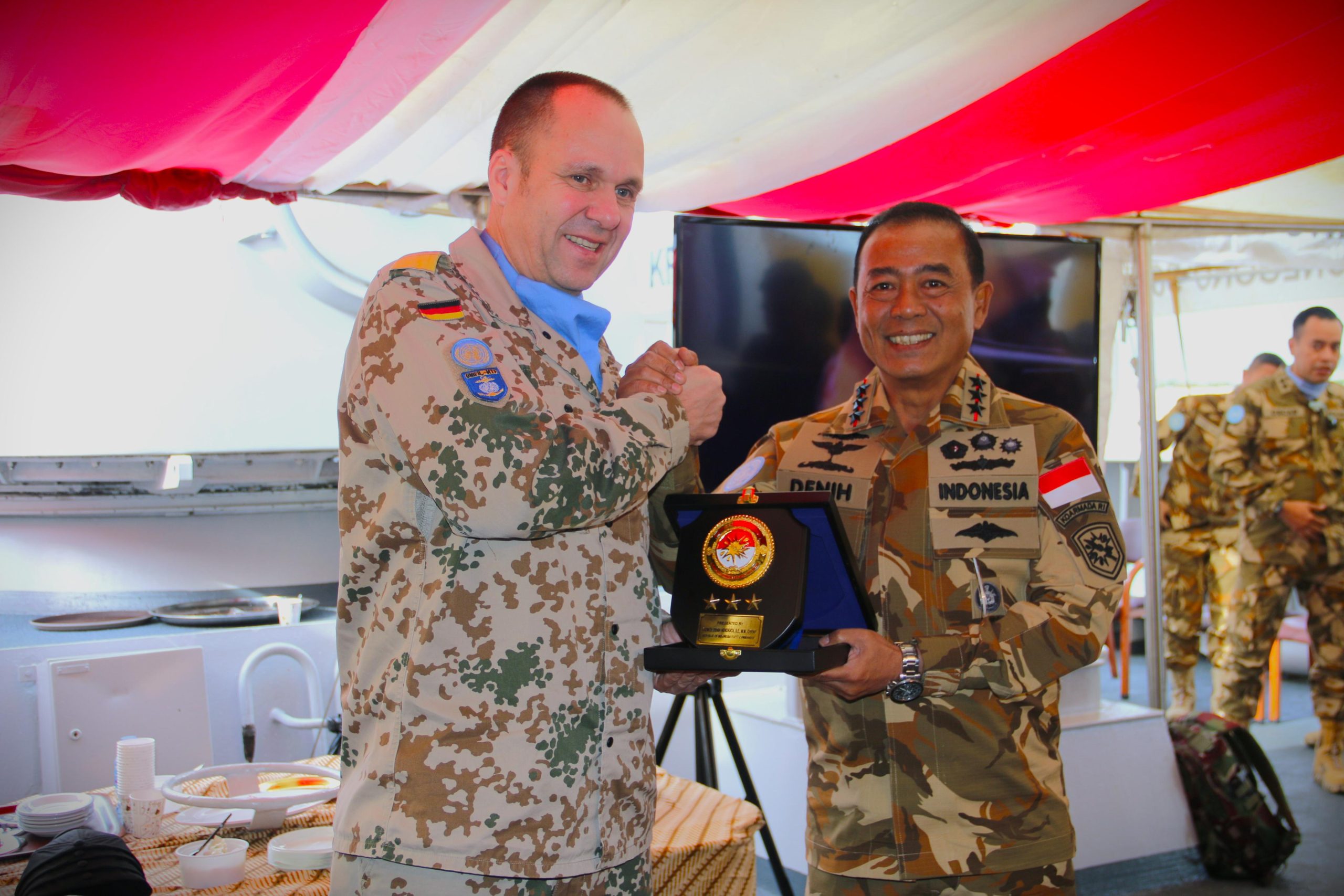 Pangkoarmada RI Menghadiri German Medal Award Satgas MTF TNI Konga XXVIII-O/ UNIFIL