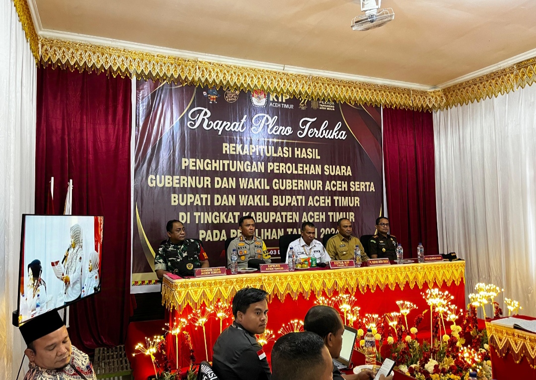 176 Personel Polres Aceh Timur Kawal Pleno Pilkada Tingkat Kabupaten