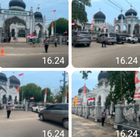 Polres Lhokseumawe Gelar Patroli dan Himbauan Jelang Sholat Jumat, 