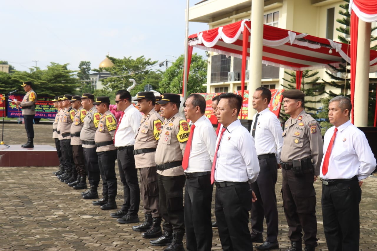 Kapolres PALI Pimpin Langsung Upacara Kenaikan Pangkat 